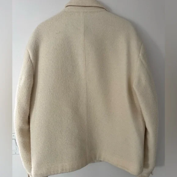 All Saints Off-White Minard Wool Shirt Jacket Med - Picture 8 of 8
